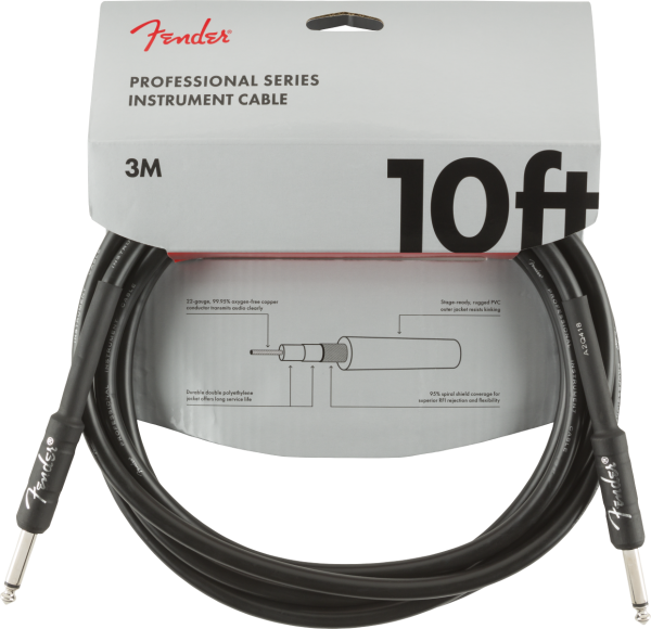 Fender Professional Instrument Cable 3m gerade