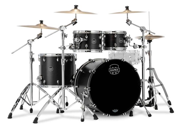 Mapex Saturn 4tlg. 22" Satin Black Fast Sizes Shell Set