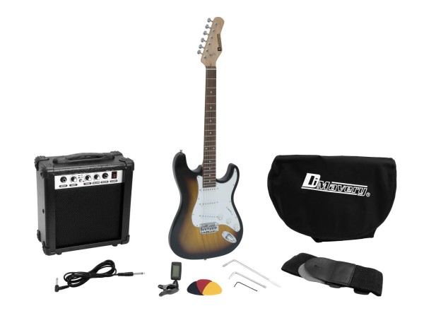 DIMAVERY EGS-1 E-Gitarren-Set Sunburst