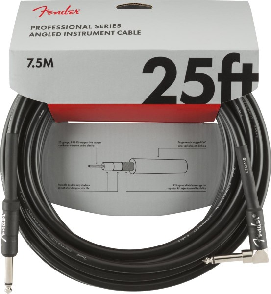 Fender Professional Instrument Cable 7,5, gewinkelt