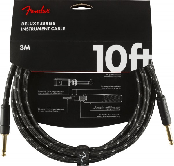 Fender Deluxe Black Tweed Kabel 3m gerade