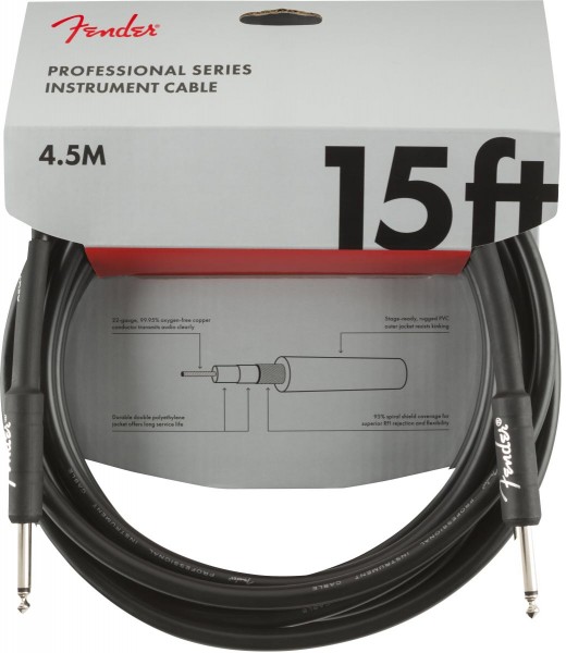 Fender Professional Instrument Cable 4,5m gerade