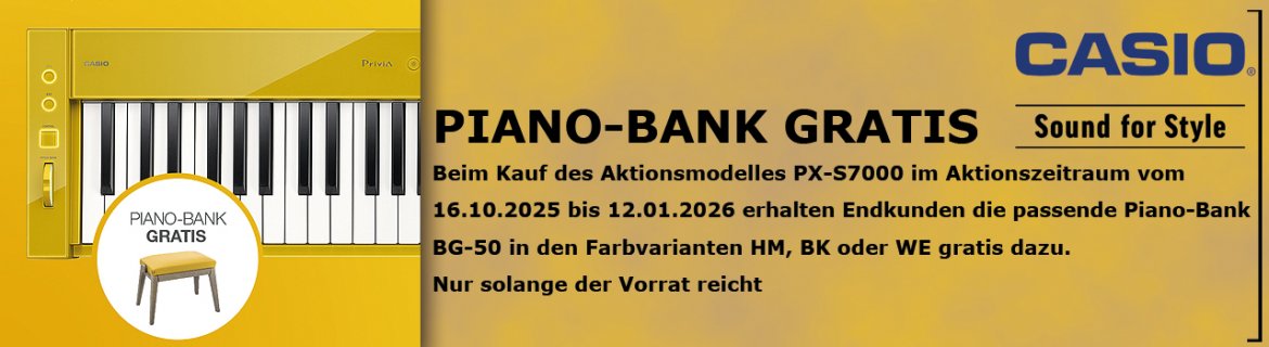Casio Privia PX-S7000 - Pianobank gratis
